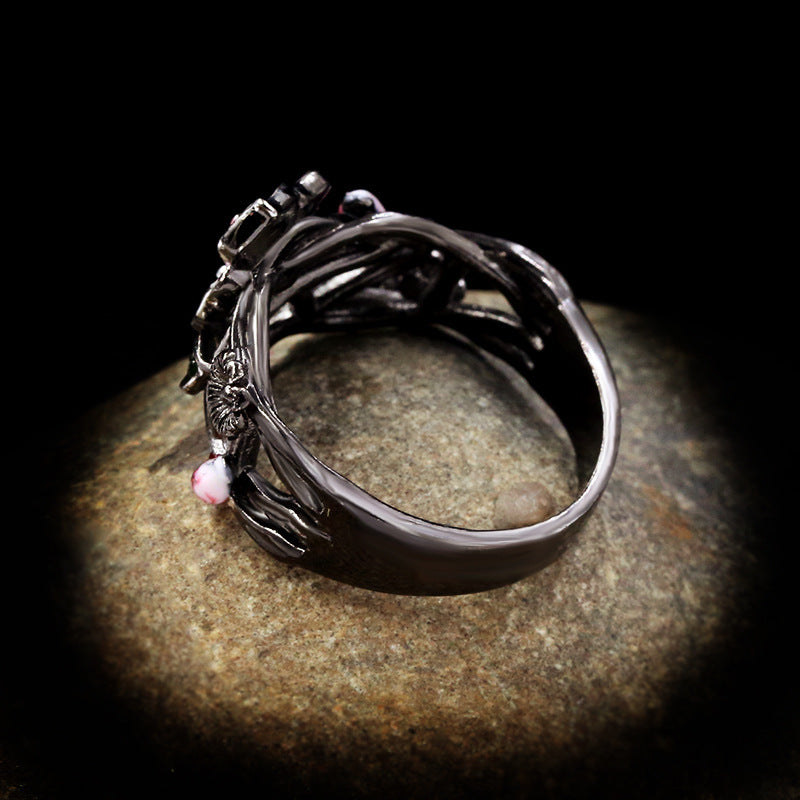 Black flower ๐ธ Ring