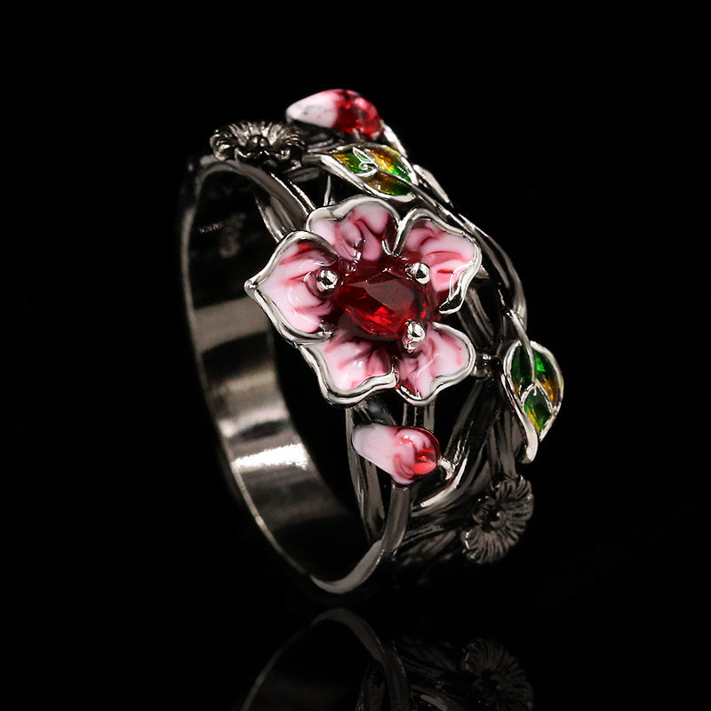Black flower ๐ธ Ring
