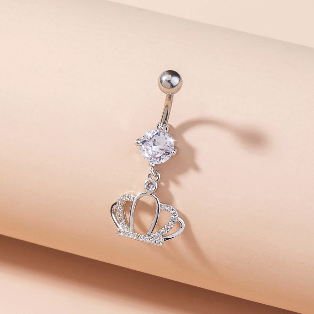 Crown Belly Button Ring