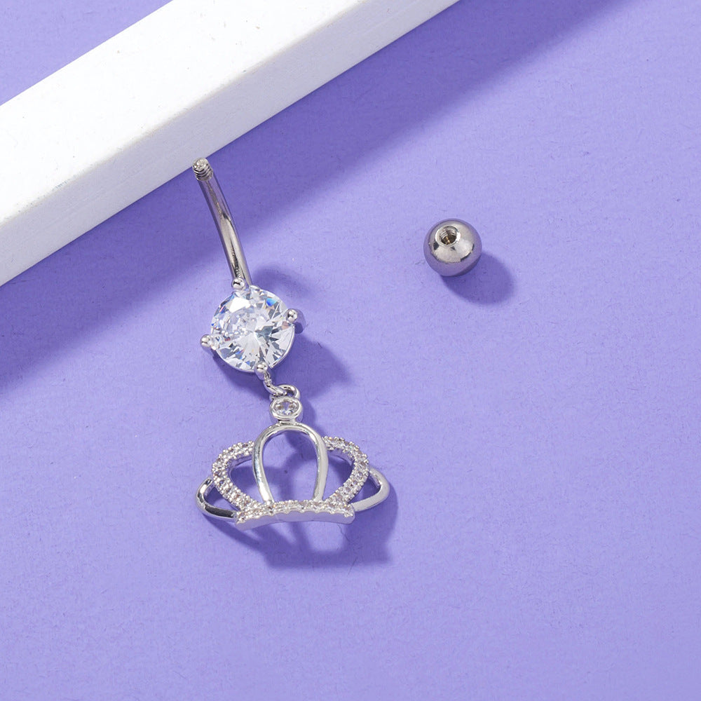 Crown Belly Button Ring
