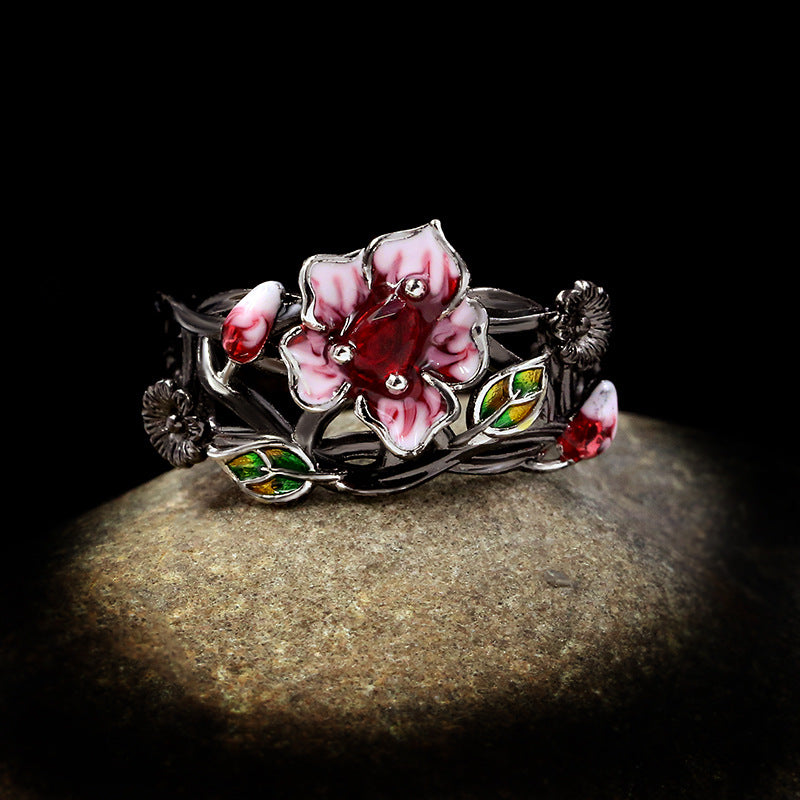 Black flower ๐ธ Ring