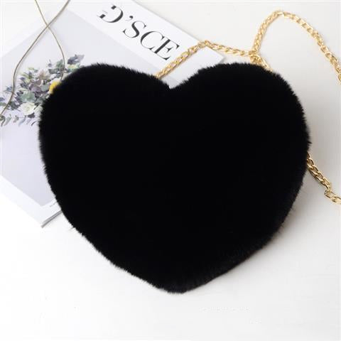 Love shaped purse with chain strap