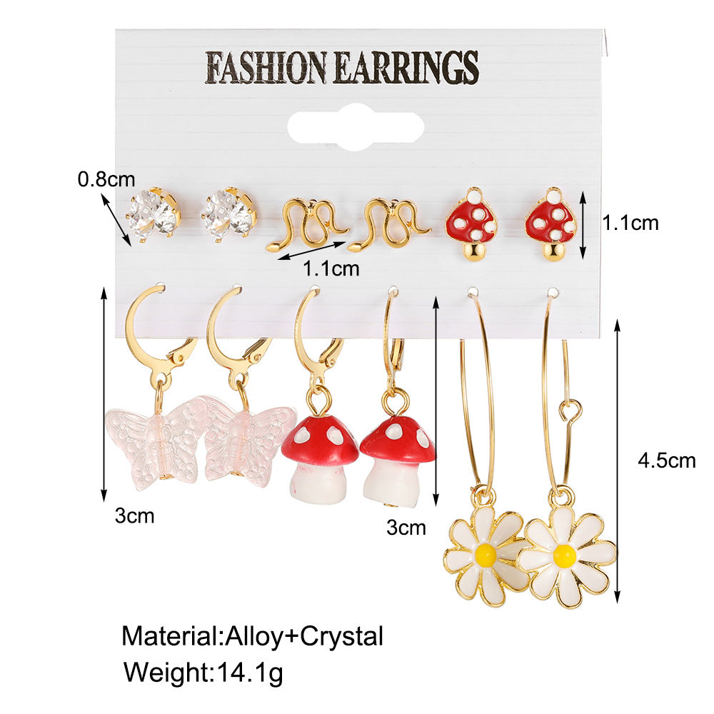 Fashion Flower Mushroom Earrings