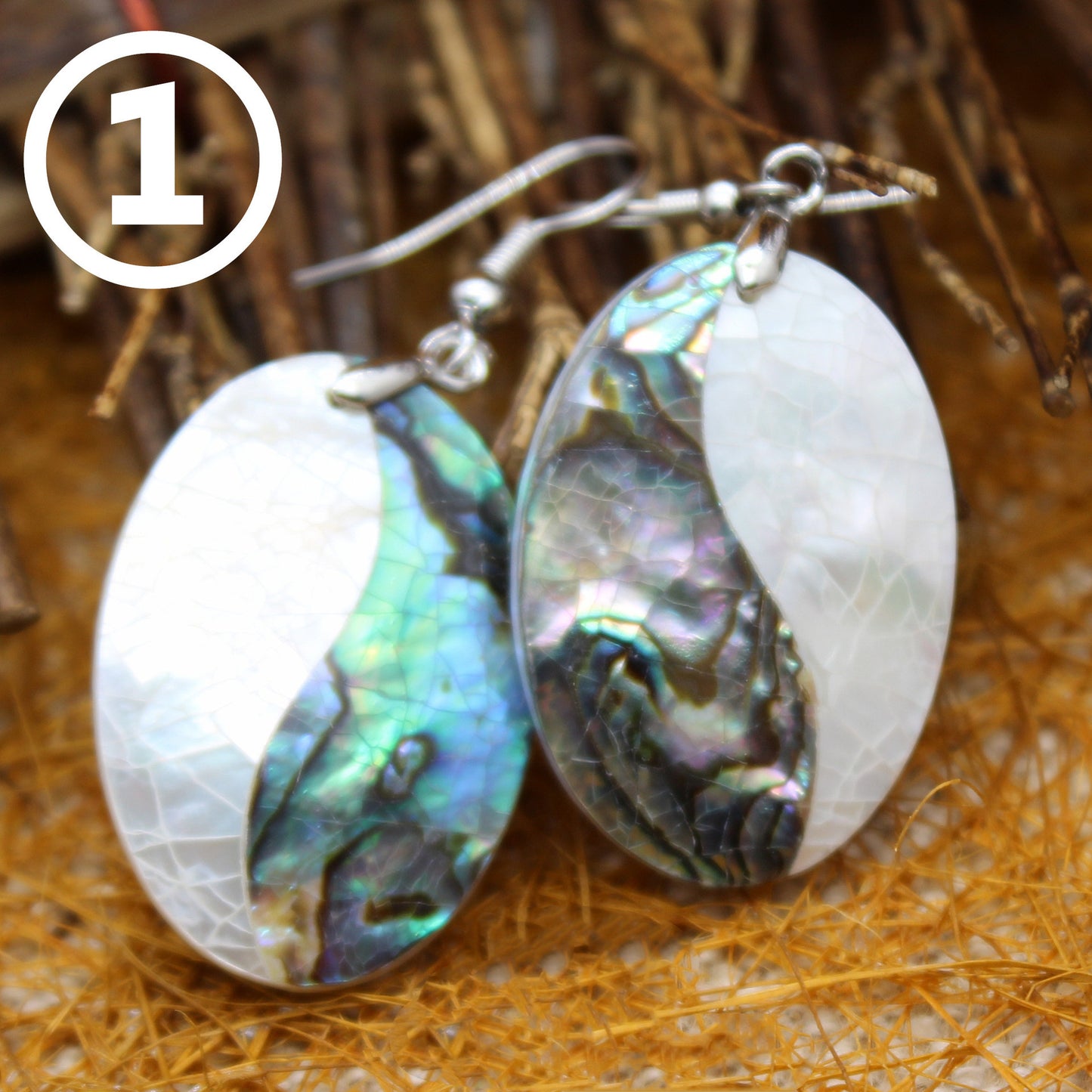 Drop Abalone Shell Earrings