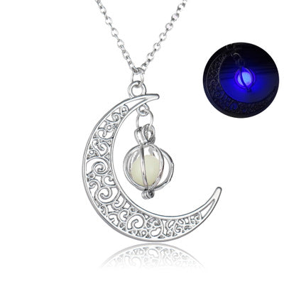 Natural Moon Glowing Stone Charm Luminous