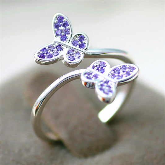 Adjustable Butterfly Ring