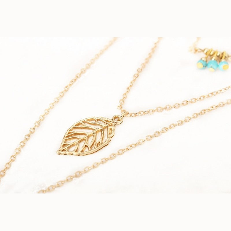 Gold or Silver Chain Long Feather Necklace