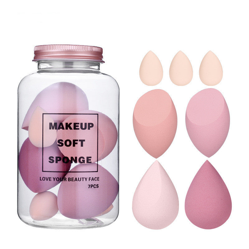 Makeup Sponge Powder Puff Bottle of 7