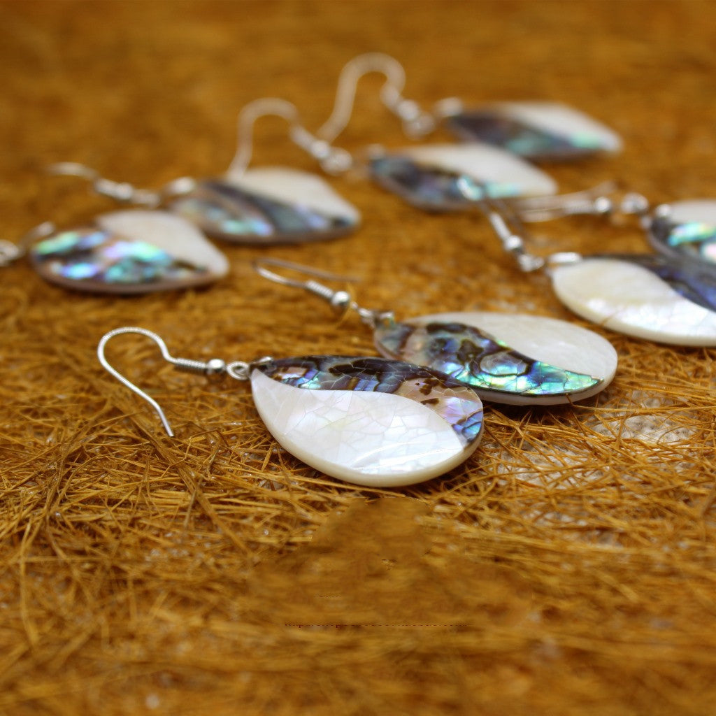 Drop Abalone Shell Earrings