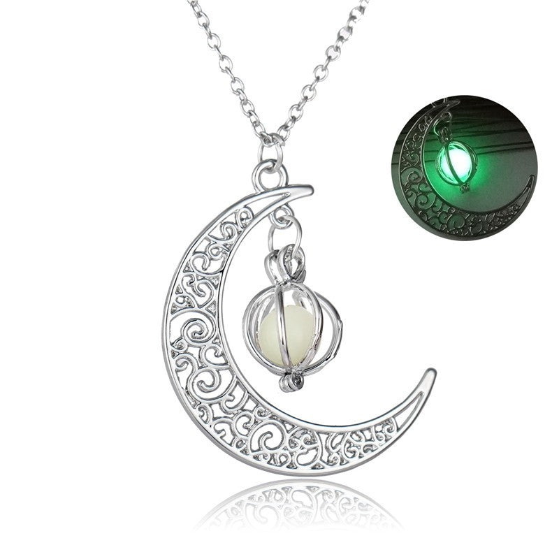 Natural Moon Glowing Stone Charm Luminous