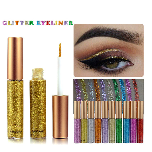 Glitter Eyeliner Makeup Performance Makeup Colorful Shiny Sequins Flashing Liquid Eye Shadow