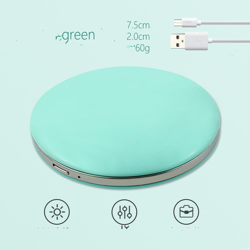 Compact mirror with LED lights