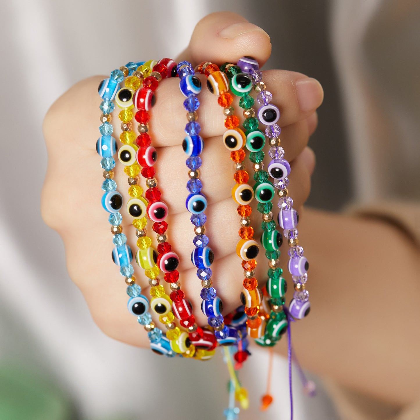 Crystal Eye Bead Bracelet