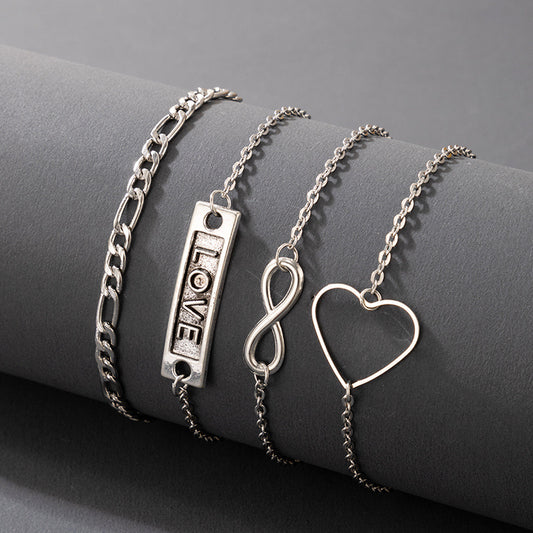 Set of 4 Silver Bracelets