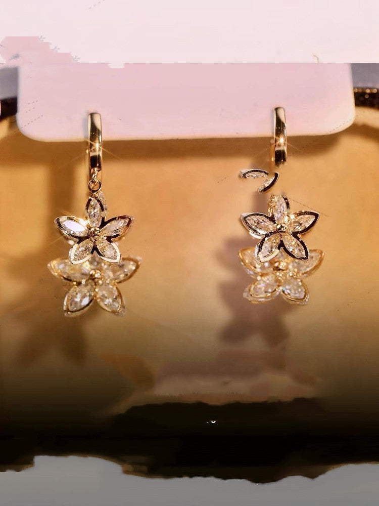 Golden Flower Earrings